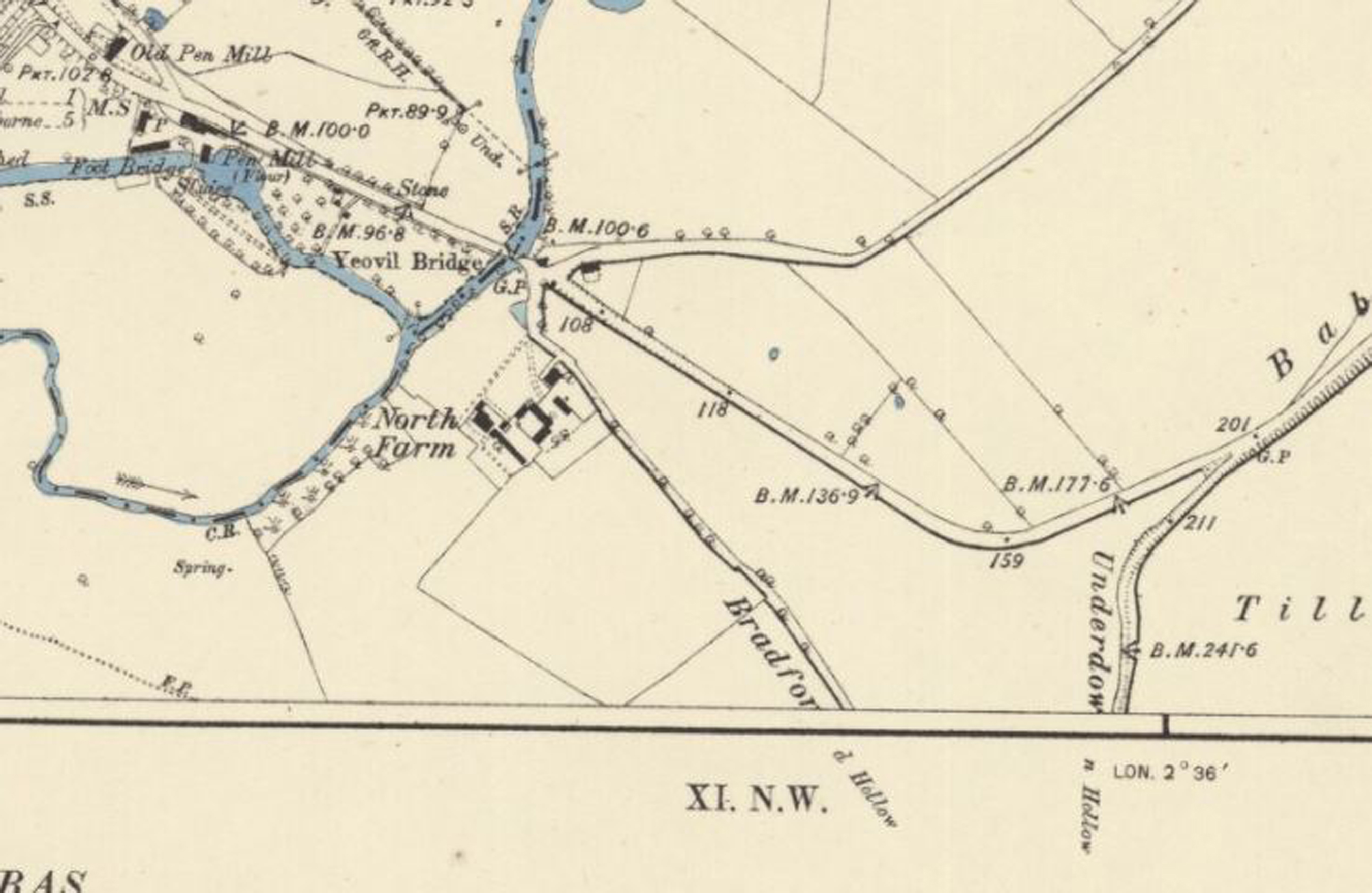 1887 map Babylon Hill section